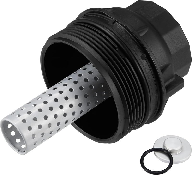 FOXSTAR 15620-38010 Oil Filter Housing Cap Assembly With Oil Plug Drain, Fit for Toyota Tundra, Sequoia, Land Cruiser & Lexus LX570, Replace 15620-0S010 - Image 1